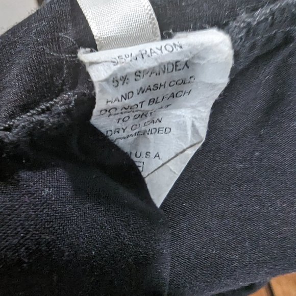 Isaac Liev Black Stretch Pull On Maxi Skirt Sz 2X - Picture 6 of 6